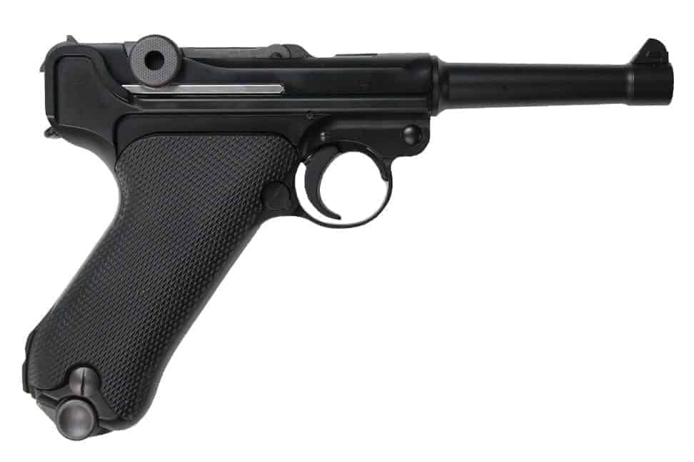 WE Luger P08 4" GBB Pistol - Black