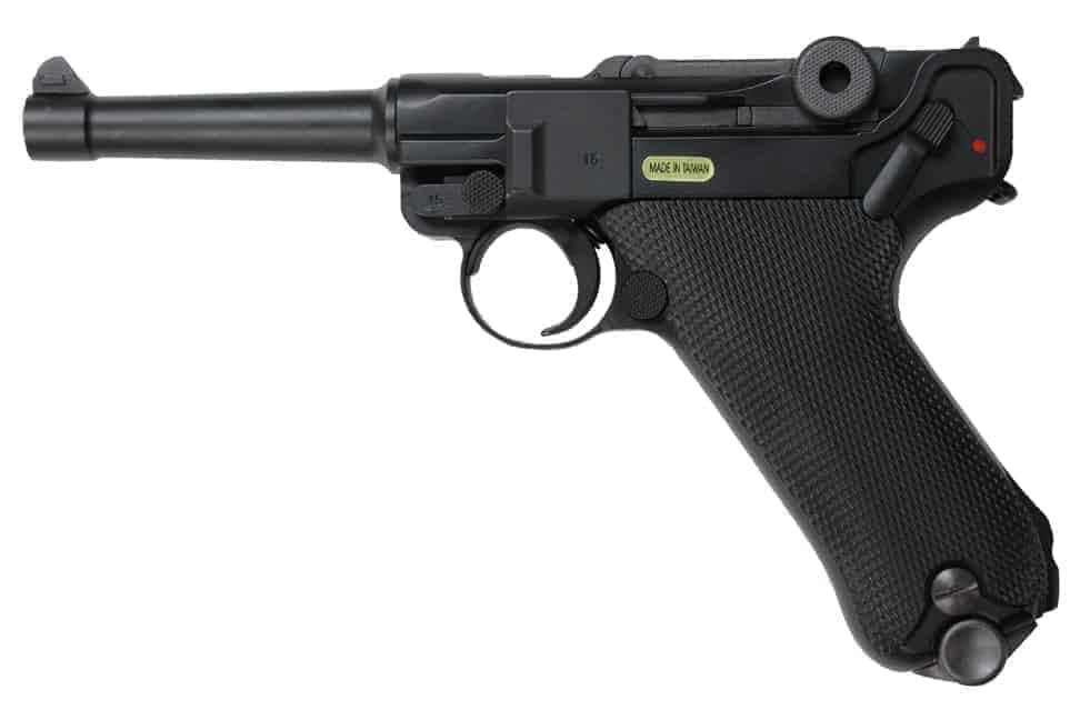 WE Luger P08 4" GBB Pistol - Black