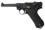 WE Luger P08 4" GBB Pistol - Black