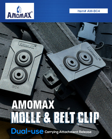 Amomax Molle And Belt Clip Mount-Amomax-Socom Tactical Airsoft