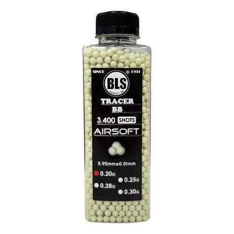 BLS 0.20g Tracer BB Bottle (3400) - Green-BLS-Socom Tactical Airsoft