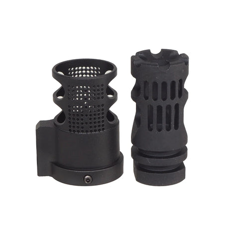 E&C Gamma Flash Hider With Diverter - 14mm CCW-Socom Tactical Airsoft