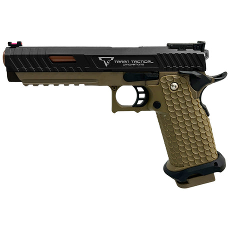 E&C Hi-Capa 5.1 TTI GBB Pistol - Black Slide/Tan Frame