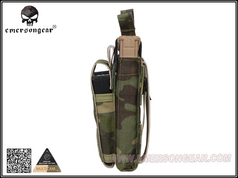 EMERSON 5.56 & Pistol Double Open Top Magazine Pouch Multicam Tropic-Emerson Gear-Socom Tactical Airsoft