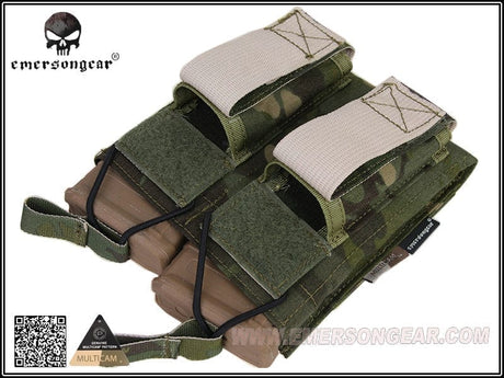 EMERSON 5.56 & Pistol Double Open Top Magazine Pouch Multicam Tropic-Emerson Gear-Socom Tactical Airsoft