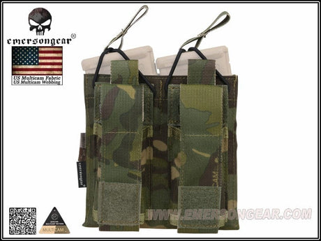 EMERSON 5.56 & Pistol Double Open Top Magazine Pouch Multicam Tropic