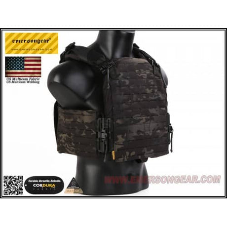 Emerson Gear FS Style Strandhogg Plate Carrier - Multicam Black-Emerson Gear-Socom Tactical Airsoft