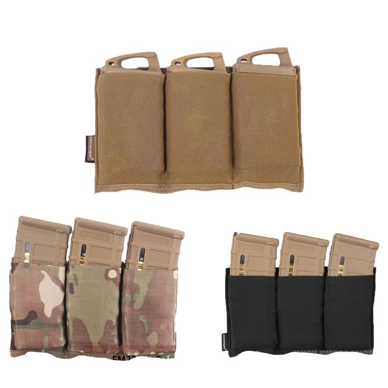 Emerson Gear Triple Elastic Molle mountedMagazine Pouch – Socom Tactical Airsoft