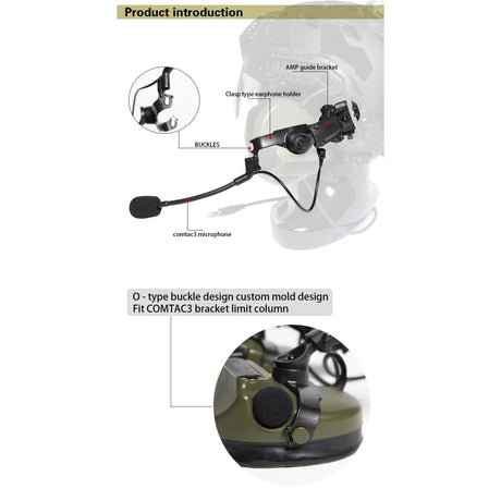 FMA Comtac II / III Helmet Arc Rail Headset Adapter-FMA Tactical Gear-Socom Tactical Airsoft