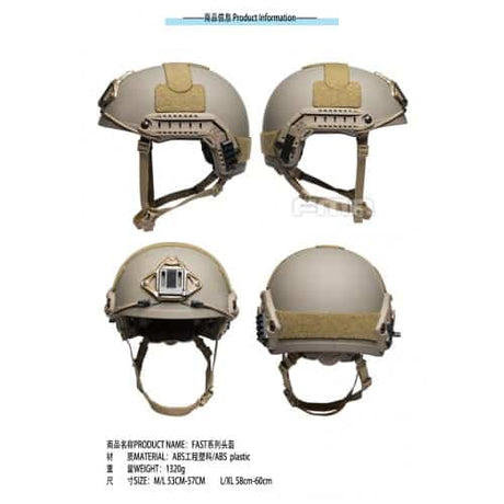 FMA Fast Helmet (Heavyweight) L/XL-FMA Tactical Gear-Socom Tactical Airsoft
