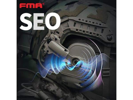 FMA-FCS Falcon Ears Tactical Communication Headset STD (Black / Tan)-FMA Tactical Gear-Socom Tactical Airsoft