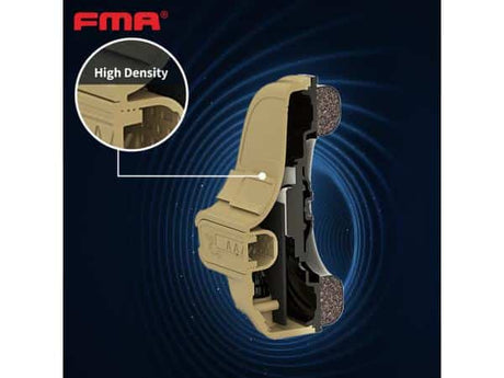 FMA-FCS Falcon Ears Tactical Communication Headset STD (Black / Tan)-FMA Tactical Gear-Socom Tactical Airsoft