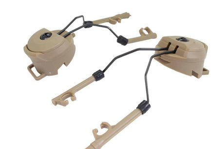 FMA PT Headset and Helmet Rail Adapter Set - Tan