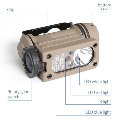 FMA Rattler Compact II Hands Free Light Black / Dark Earth-FMA Tactical Gear-Socom Tactical Airsoft