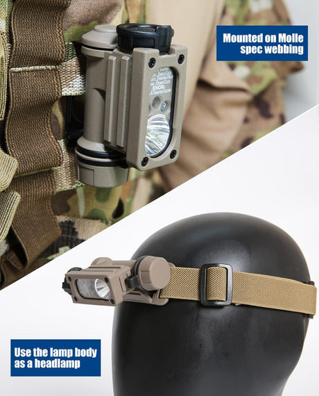FMA Rattler Compact II Hands Free Light Black / Dark Earth-FMA Tactical Gear-Socom Tactical Airsoft