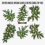 KMCS Ghillie Splash Leafs - 100g Pack (various Colours)