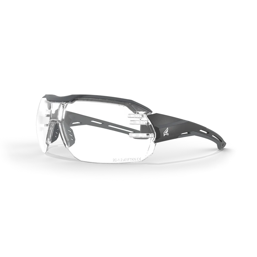 Edge Tactical Kabru - Black Frame with Black TPR / Vapor Shield Clear Lens