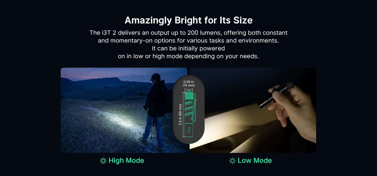 O Light i3T 2 EOS Small EDC Torch-O Light-Socom Tactical Airsoft