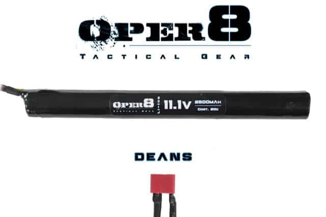 Oper8 11.1V Li-ion 2500MAH Stick Battery-Oper8 Power-Socom Tactical Airsoft