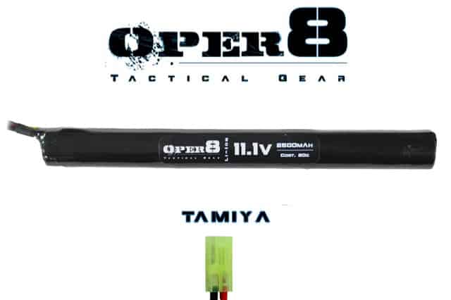 Oper8 11.1V Li-ion 2500MAH Stick Battery-Oper8 Power-Socom Tactical Airsoft