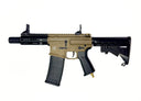 Poseidon Punisher+ QRF HPA rifle with Polarstar Jack in black and tan
