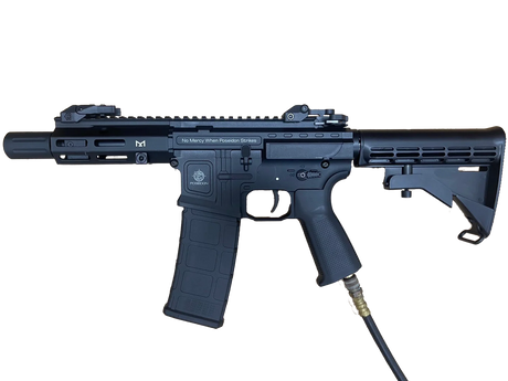 Poseidon Punisher+ QRF HPA airsoft rifle with Polarstar Jack engine in black