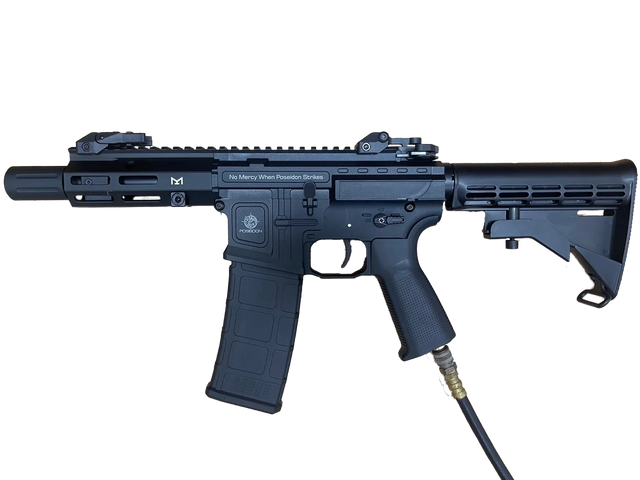 Poseidon Punisher+ QRF HPA airsoft rifle with Polarstar Jack engine in black