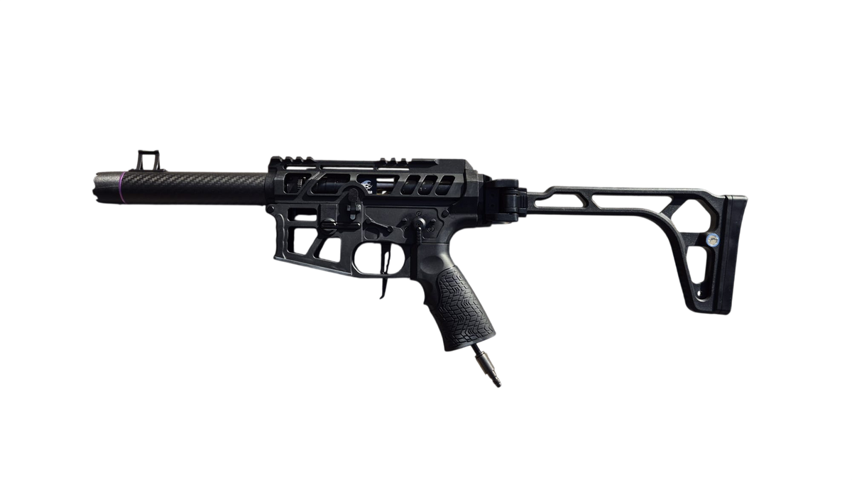 Poseidon Scorpio Speed HPA airsoft rifle with Polarstar Jack engine in black