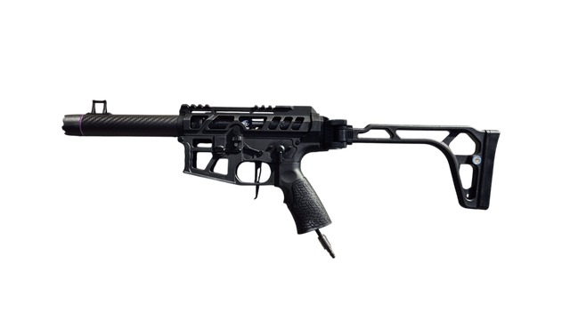Poseidon Scorpio Speed HPA airsoft rifle with Polarstar Jack engine in black