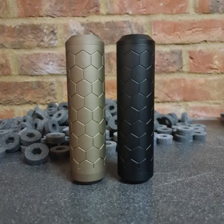 Sniper Mechanics HEXX suppressor XL (Black / FDE)-Sniper Mechanic-Socom Tactical Airsoft