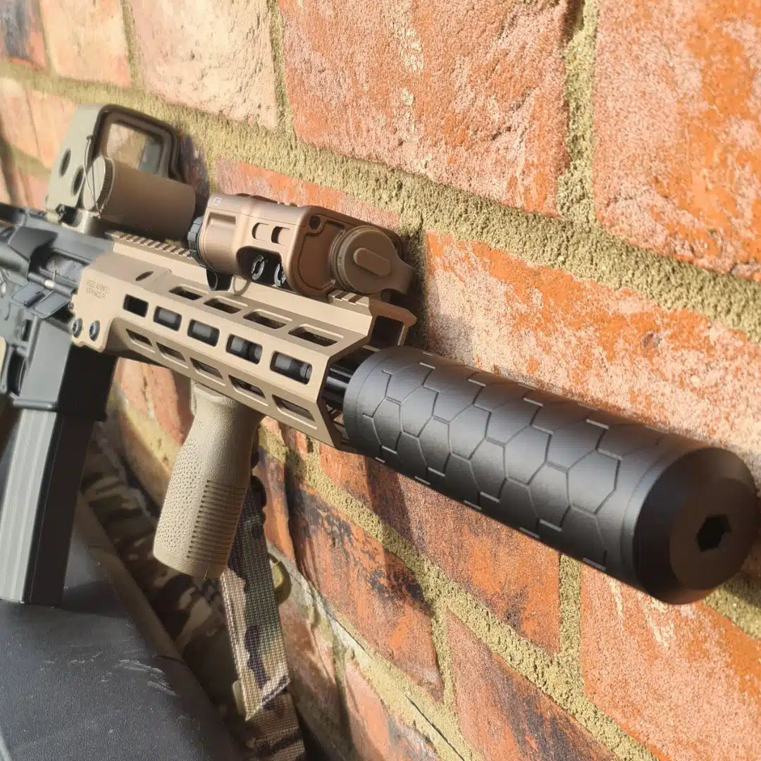 Sniper Mechanics HEXX suppressor XL (Black / FDE) – Socom Tactical Sniper Mechanics HEXX suppressor XL (Black / FDE) – Socom Tactical