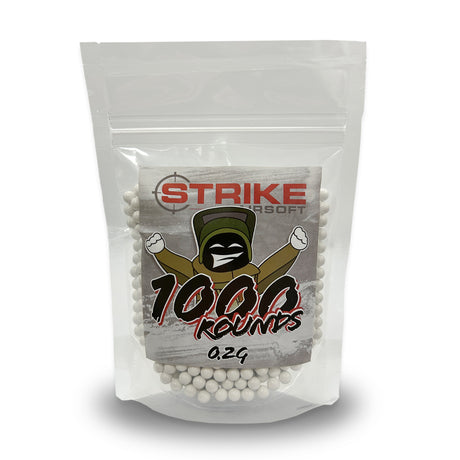 Strike 0.20g BBs Pack of 1000 rounds-Strike Airsoft TW-Socom Tactical Airsoft