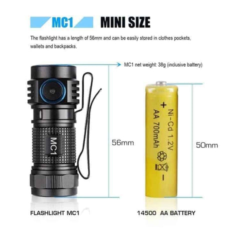 TrustFire MC1 Rechargeable EDC Flashlight-Trustfire-Socom Tactical Airsoft