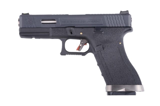 WE Custom EU17 GBB pistol with silver barrel-WE-Socom Tactical Airsoft