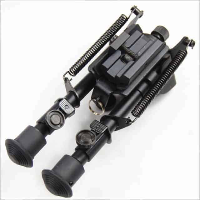 Well MB101 Metal Bipod For Airsoft Sniper Rifles - Picatinny Weaver Rail Mount